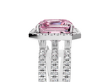 White gold Fancy Pink Asscher  Cut Halo Diamond Engagement Ring with Split Shank and Four-Prong Setting_55