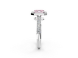 White gold Fancy Pink Asscher  Cut Halo Diamond Pave Band with Four-Prong Setting_19