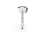White gold Fancy Pink Asscher  Cut Halo Diamond Ring with Pavé Band and Milgrain Prong Setting_50