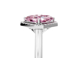 White gold Fancy Pink Asscher Cut Halo Round Diamond Solitaire Engagement Ring with Pave Band and Four-Prong Setting_29