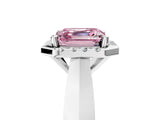 White gold Fancy Pink Asscher  Cut Halo Solitaire Engagement Ring with Square Band and Four-Prong Setting_17