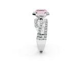 White gold Fancy Pink Asscher  Cut Halo Split Shank Prong Setting Ring_38