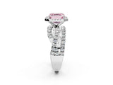 White gold Fancy Pink Asscher  Cut Halo Split Shank Prong Setting Ring_50