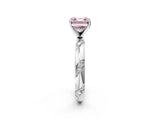 White gold Fancy Pink Asscher Cut Solitaire Diamond Engagement Ring with Twisted Pave Band and Four-Prong Setting_21
