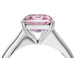 White gold Fancy Pink Asscher Cut Solitaire Diamond Ring with Six-Prong Setting and Classic Band_34