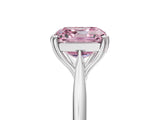 White gold Fancy Pink Asscher Cut Solitaire Diamond Ring with Six-Prong Setting and Classic Band_47