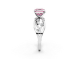 White gold Fancy Pink Asscher  Cut Solitaire Diamond with Side Stones on Criss-Cross Band and Four-Prong Setting_19