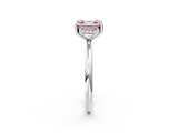White gold Fancy Pink Asscher  Cut Solitaire Engagement Ring with Four-Prong Setting and Classic Band_19