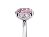 White gold Fancy Pink Asscher  Cut Solitaire Engagement Ring with Four-Prong Setting and Classic Band_22