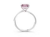 White gold Fancy Pink Asscher  Cut Solitaire Engagement Ring with Thin Band and Four-Prong Setting_23