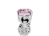 White gold Fancy Pink Asscher Cut Solitaire Milgrain Leaf Band with Prong Setting_17