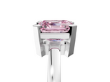 White gold Fancy Pink Asscher  Cut Solitaire Ring with Four-Prong Setting and Classic Band_21