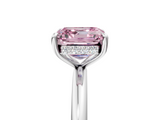 White gold Fancy Pink Asscher  Cut Solitaire Ring with Thin Band and Four-Prong Setting_22
