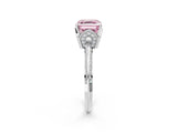 White gold Fancy Pink Asscher Cut Solitaire Split Shank Pave Diamond Engagement Ring with Four-Prong Setting_26