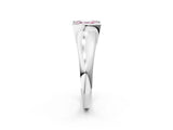 White gold Fancy Pink Asscher Cut Solitaire Tension Set Diamond Ring with Split Shank Band_38