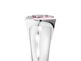 White gold Fancy Pink Asscher Cut Solitaire Tension Set Diamond Ring with Split Shank Band_41