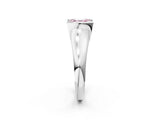 White gold Fancy Pink Asscher Cut Solitaire Tension Set Diamond Ring with Split Shank Band_50