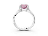 White gold Fancy Pink Asscher Cut Solitaire Tension Set Diamond Ring with Split Shank Band_51