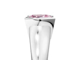 White gold Fancy Pink Asscher Cut Solitaire Tension Set Diamond Ring with Split Shank Band_53