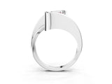 White gold Fancy Pink Asscher Cut Solitaire Tension-Set Diamond Split Shank Ring_3