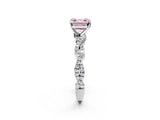 White gold Fancy Pink Asscher Cut Solitaire Twisted Pave Band with Four-Prong Setting_17