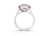 White gold Fancy Pink Asscher  Diamond Cluster Halo Solitaire with Four-Prong Setting_140