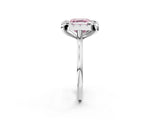 White gold Fancy Pink Asscher  Diamond Cluster Halo Solitaire with Four-Prong Setting_143