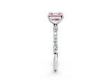 White gold Fancy Pink Asscher  Diamond Pavé Band with Six-Prong Setting_17