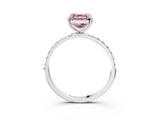 White gold Fancy Pink Asscher  Diamond Pavé Band with Six-Prong Setting_18
