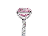 White gold Fancy Pink Asscher  Diamond Pavé Band with Six-Prong Setting_20