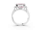 White gold Fancy Pink Asscher  Halo Diamond Engagement Ring with Split Shank and Four-Prong Setting_52