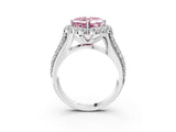 White gold Fancy Pink Asscher  Halo Diamond Engagement Ring with Split Shank and Prong Setting_49