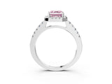 White gold Fancy Pink Asscher  Halo Diamond Pavé Solitaire Ring_60