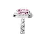 White gold Fancy Pink Asscher  Halo Diamond Pavé Solitaire Ring_62