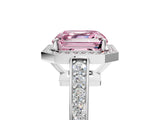 White gold Fancy Pink Asscher  Halo Pavé Diamond Engagement Ring with Bezel Setting_29