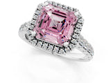 White gold Fancy Pink Asscher  Halo Pavé Diamond Engagement Ring with Four-Prong Setting_27