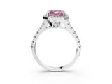 White gold Fancy Pink Asscher  Halo Pavé Diamond Engagement Ring with Four-Prong Setting_28