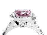 White gold Fancy Pink Asscher  Halo Pavé Diamond Engagement Ring with Four-Prong Setting_29