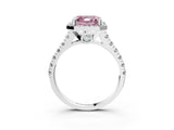 White gold Fancy Pink Asscher  Halo Pavé Diamond Engagement Ring with Four-Prong Setting_37
