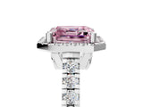 White gold Fancy Pink Asscher  Halo Pavé Diamond Engagement Ring with Four-Prong Setting_43