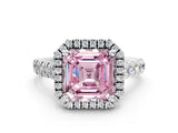White gold Fancy Pink Asscher  Halo Pavé Diamond Engagement Ring with Four-Prong Setting_50