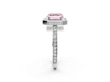 White gold Fancy Pink Asscher  Halo Pave Band Solitaire Ring with Prong Setting_48