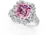 White gold Fancy Pink Asscher  Halo Split Shank Diamond Engagement Ring with Pave Band and Four-Prong Setting_18
