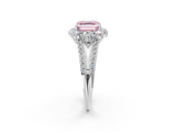 White gold Fancy Pink Asscher  Halo Split Shank Diamond Engagement Ring with Prong Setting_19