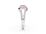 White gold Fancy Pink Asscher  Halo Split Shank Diamond Ring with Four-Prong Setting_19