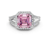 White gold Fancy Pink Asscher  Halo Split Shank Pave Diamond Ring with Four-Prong Setting_47