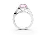 White gold Fancy Pink Asscher  Halo Split Shank Pave Diamond Ring with Four-Prong Setting_49