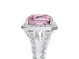 White gold Fancy Pink Asscher  Halo Split Shank Pave Diamond Ring with Four-Prong Setting_52