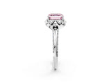 White gold Fancy Pink Asscher  Halo Split Shank Pave Diamond Ring with Petal Prong Setting_34