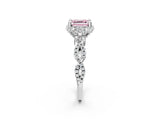 White gold Fancy Pink Asscher  Halo Twist Band Solitaire Ring with Six-Prong Setting_39